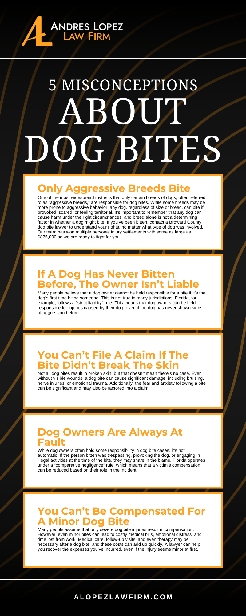 5 Misconceptions About Dog Bites Infographic